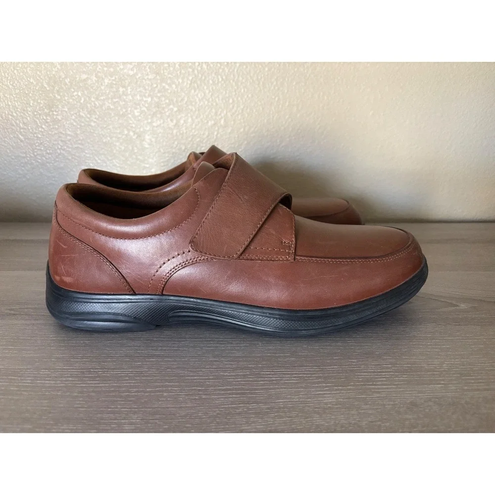 Anodyne No.‎ 28 Mens 11.5 M Brown Leather Casual Comfort Shoes Strap Heritage